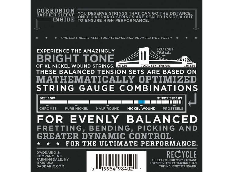 D'Addario EXL120BT BalTen El. gitar str (009-040) 